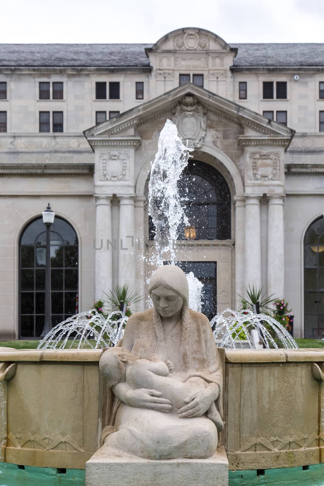 AUGUST 6, 2015: Fountains of the Four Seasons on the campus of the University of Iowa State