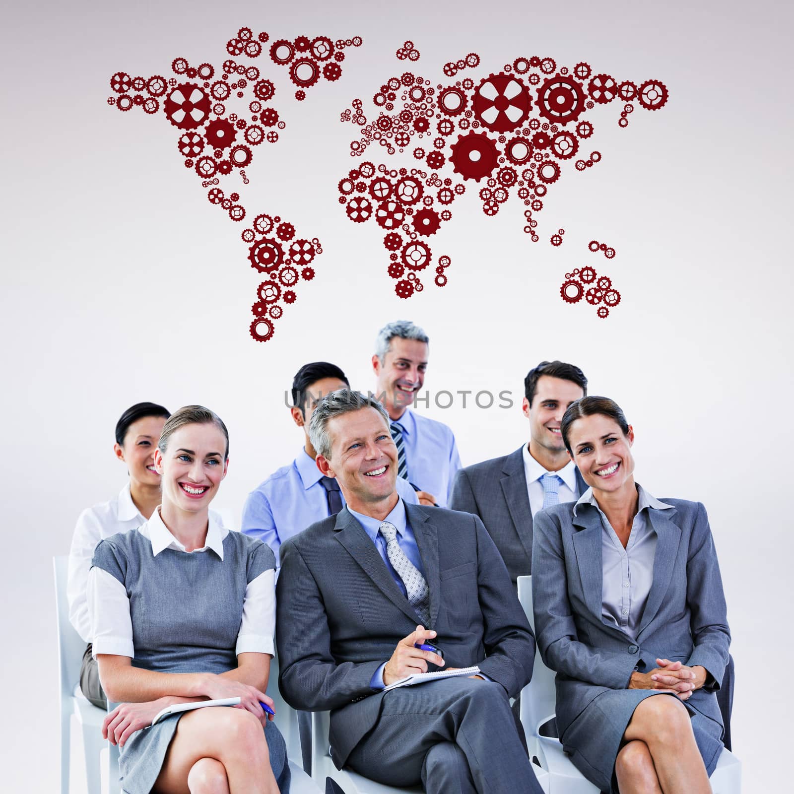 Composite image of business team during a meeting by Wavebreakmedia