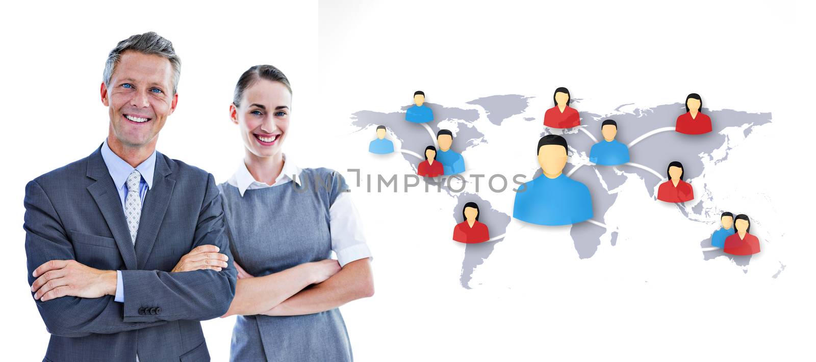 Composite image of happy business team  by Wavebreakmedia