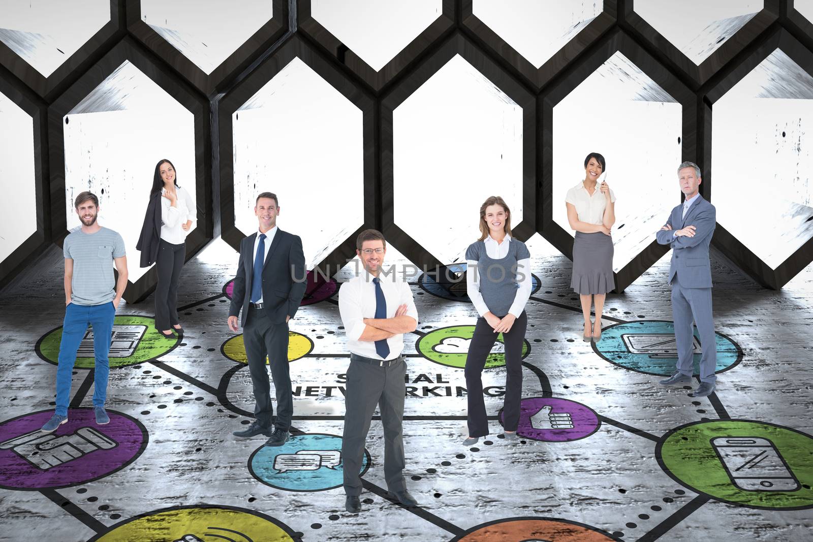 Composite image of business team by Wavebreakmedia