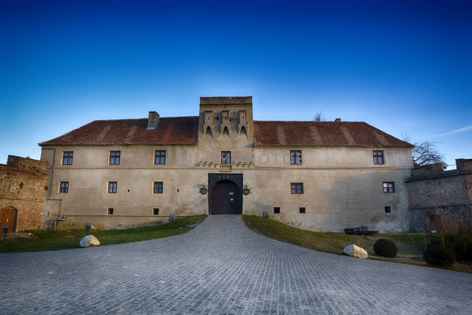 Sunset at fortress Cetatuia, Brasov in a summer evening. by constantinhurghea