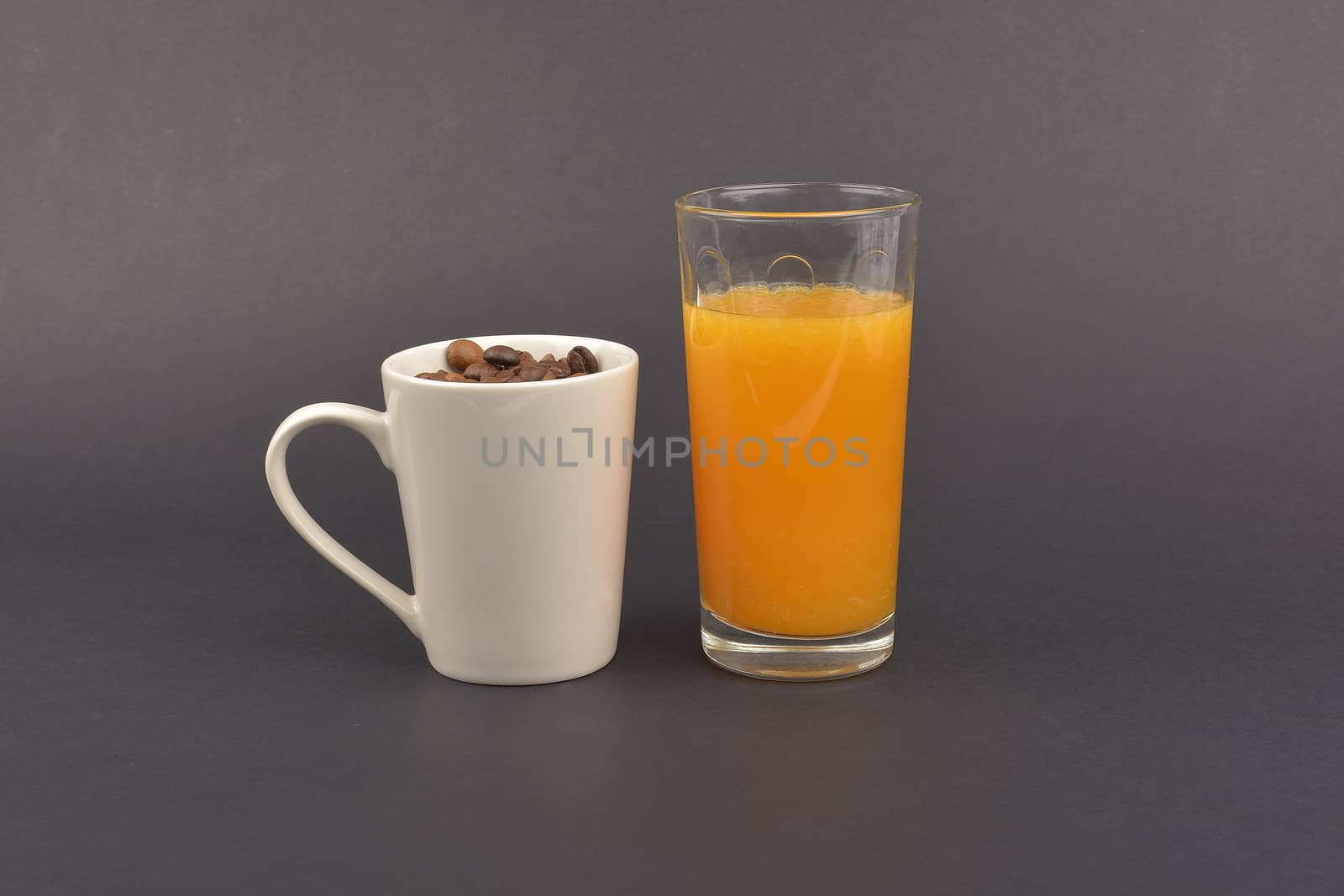 Fresh juices and cofee cup