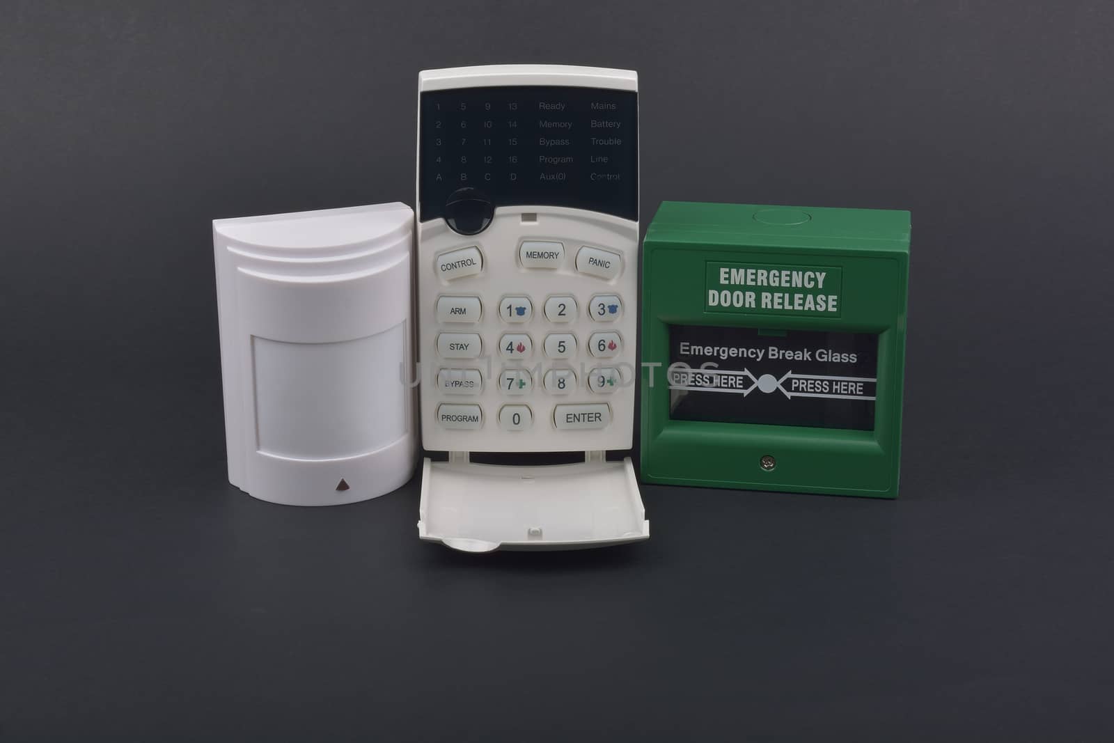 security alarm systems. Industrial or house alarm