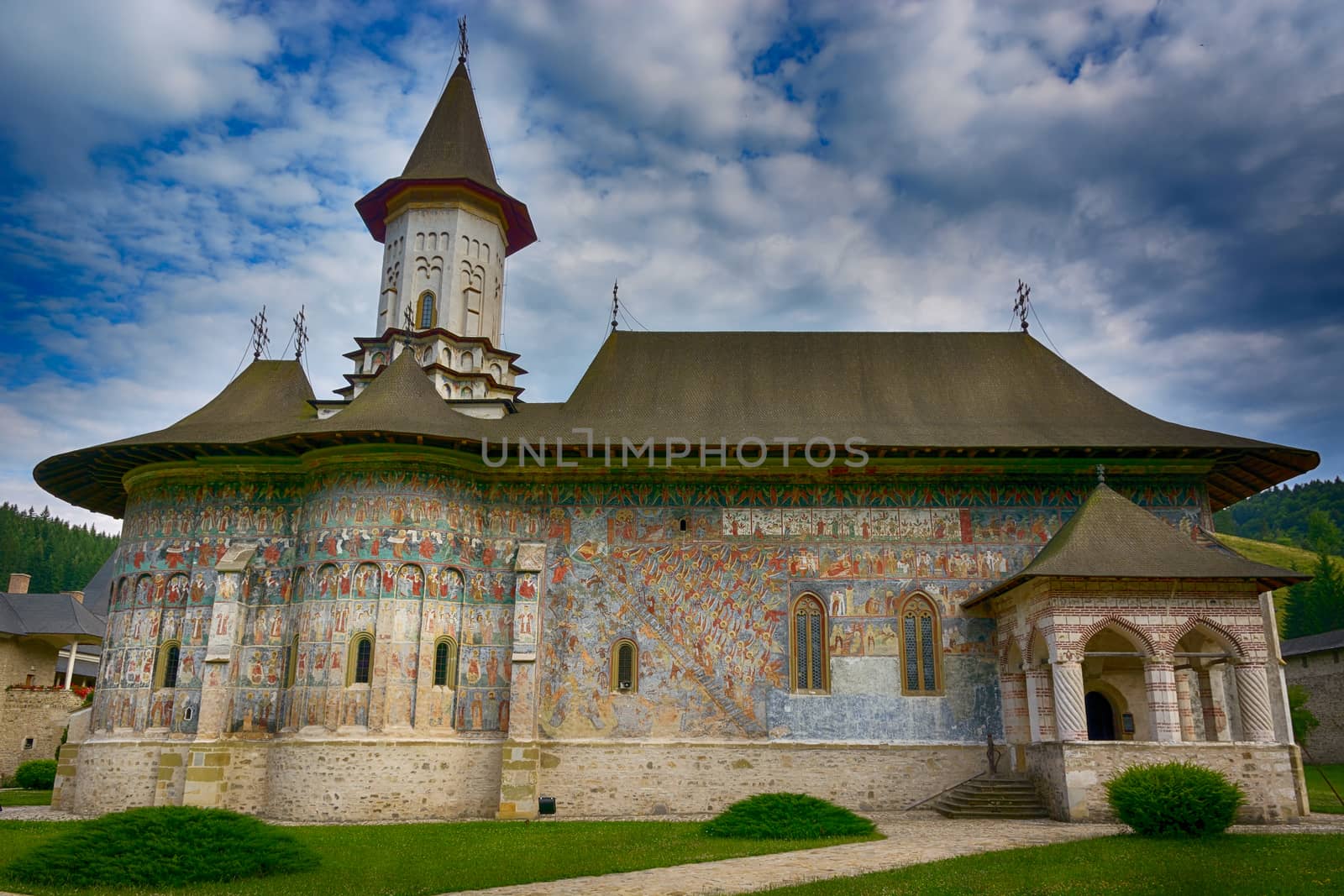 Sucevita painted monastery in Romania. It is a UNESCO World Heritage site.