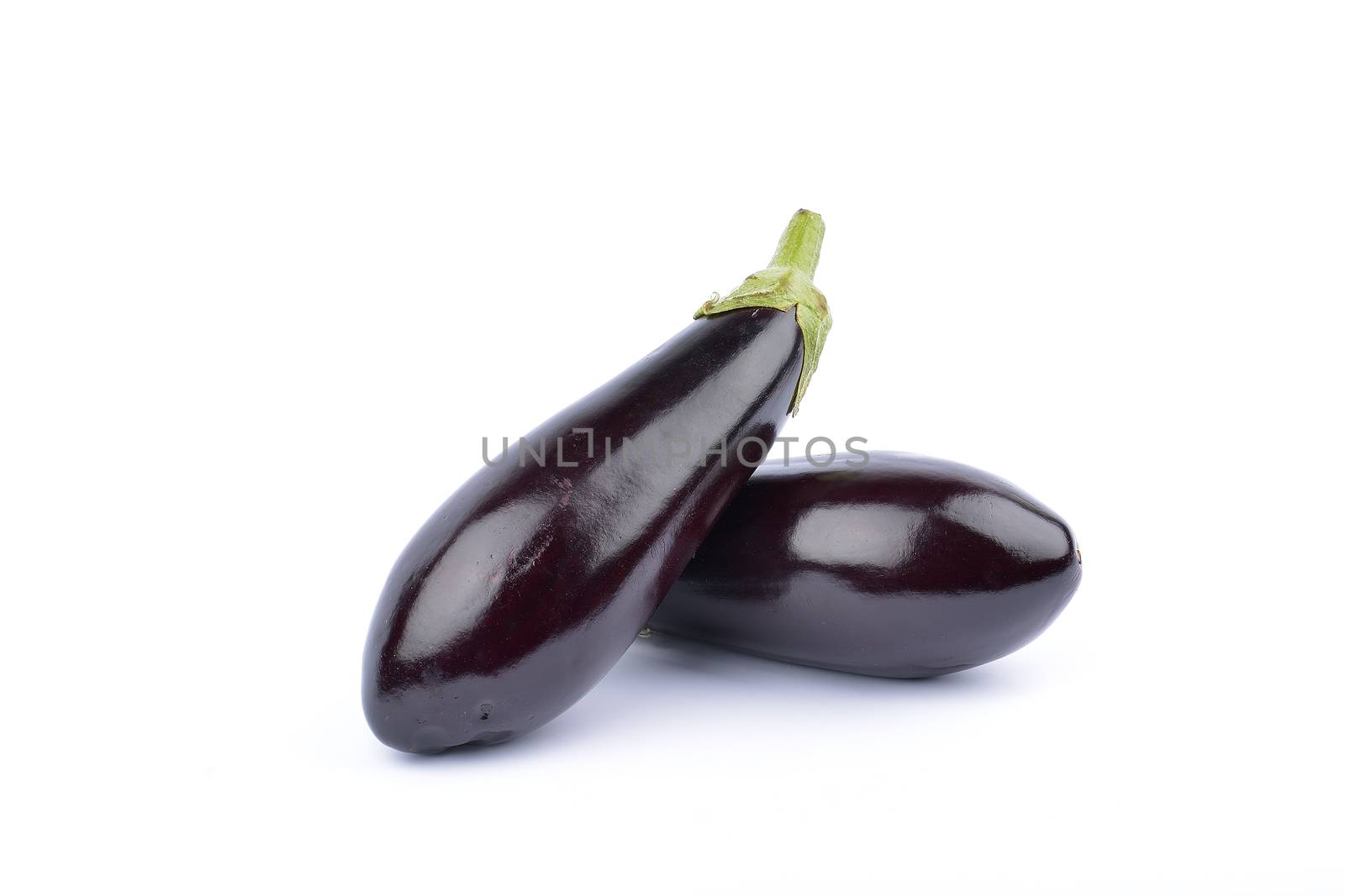 eggplant on white background by constantinhurghea