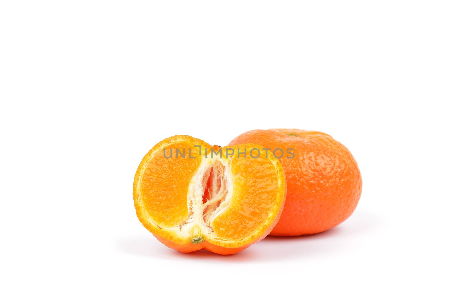 oranges on white background