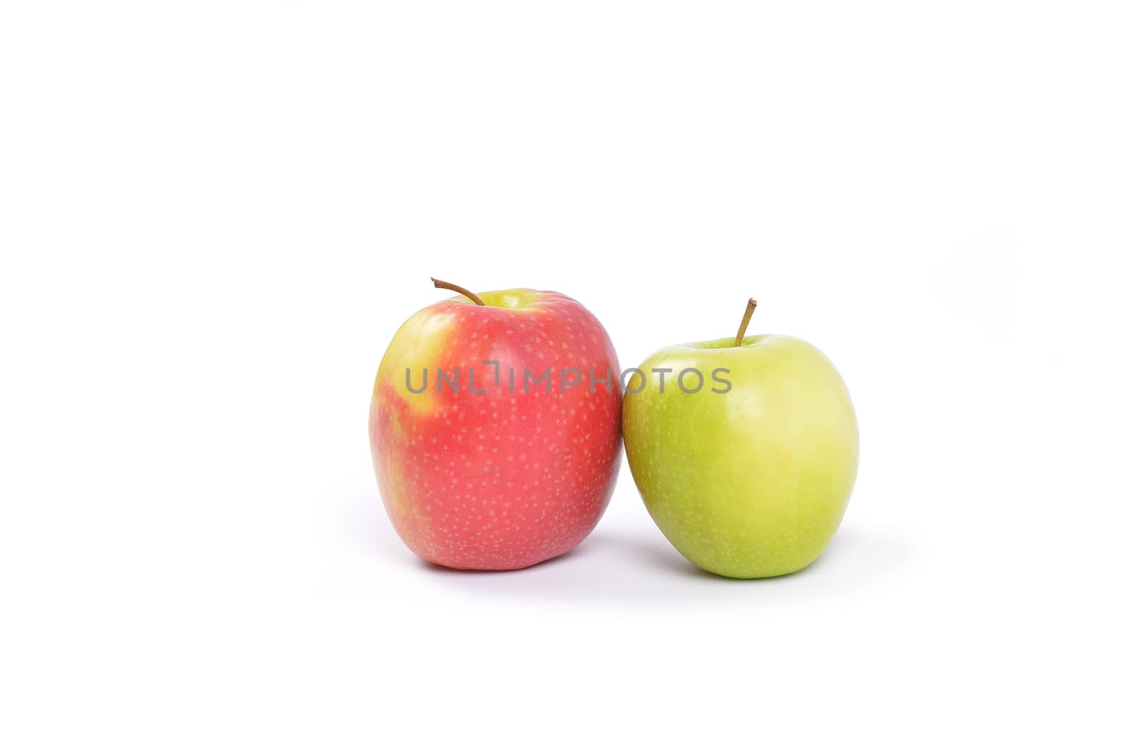 apples on a white background by constantinhurghea