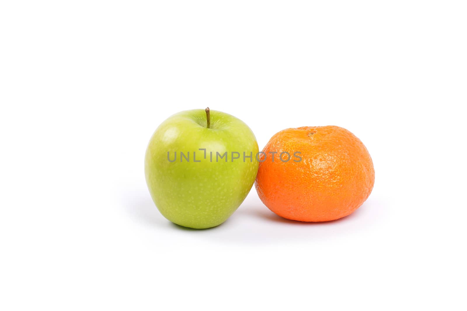 Assortment of fruit isolated over a white background. by constantinhurghea