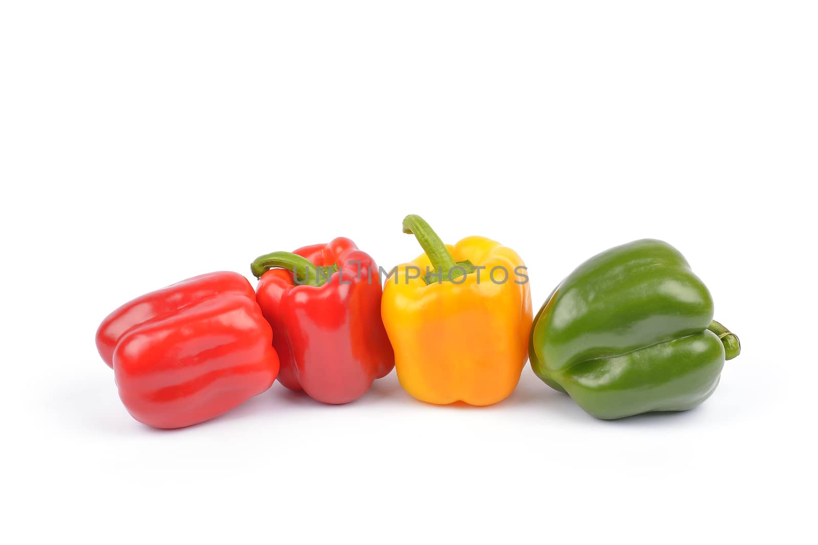 peppers or capsicum on white background by constantinhurghea