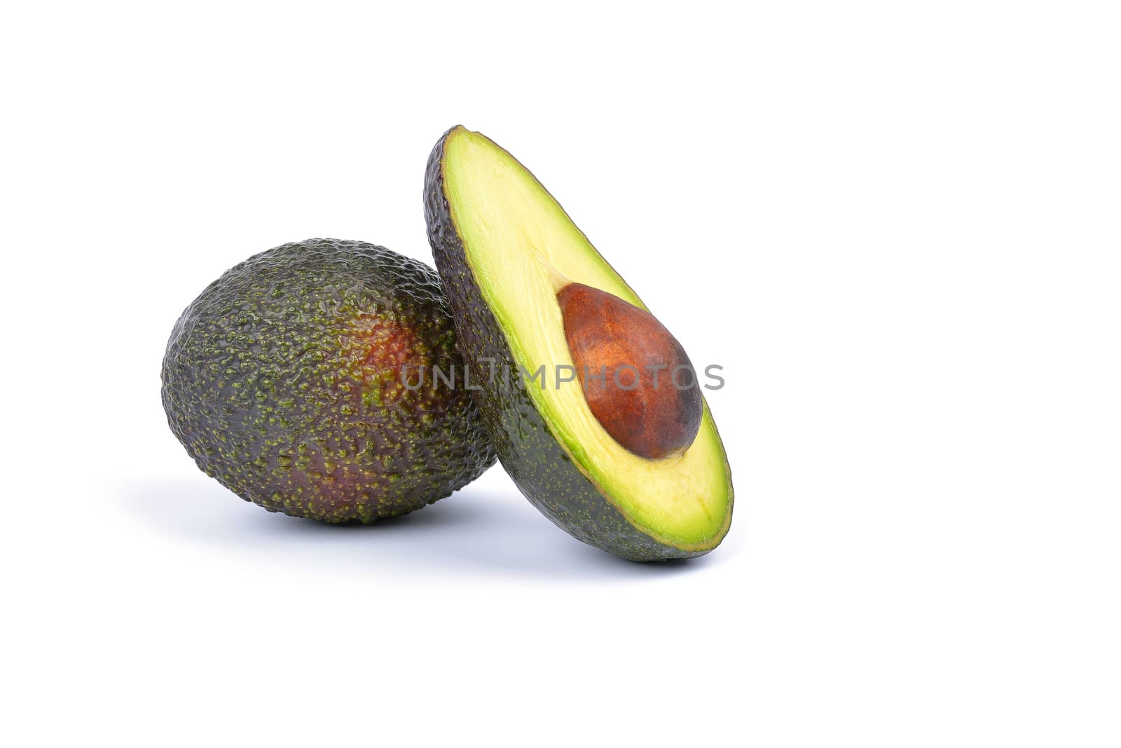 Avocado  on a white background.