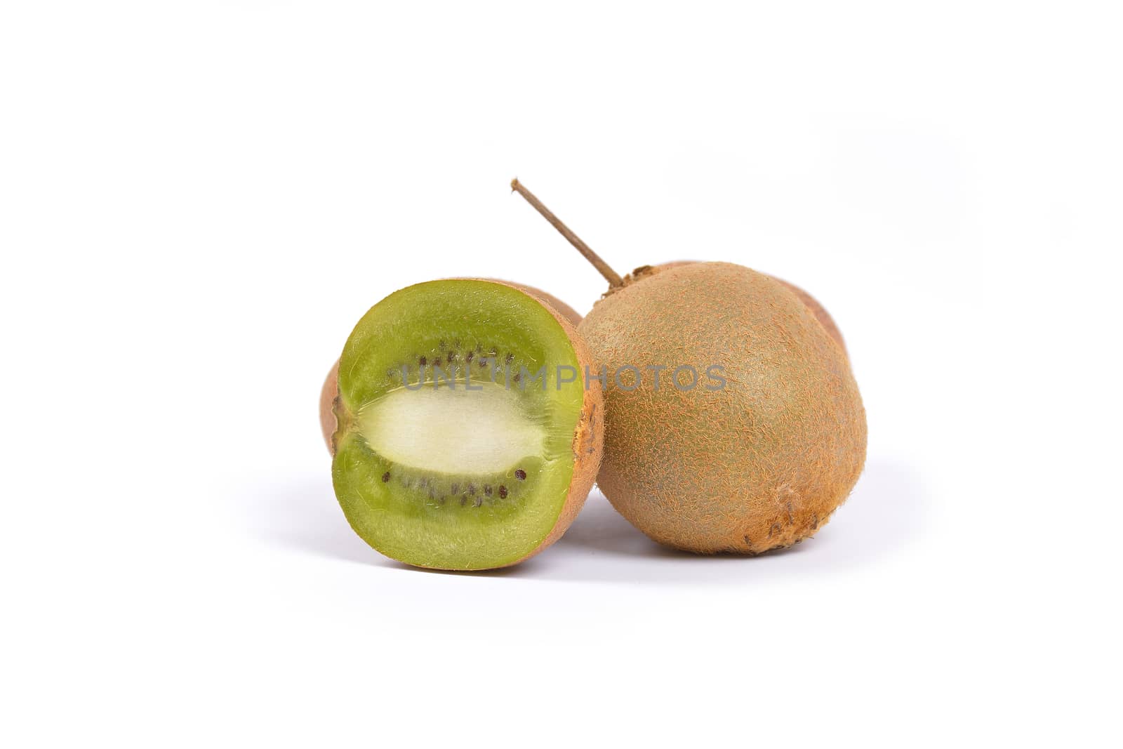 kiwi fruit on white background by constantinhurghea