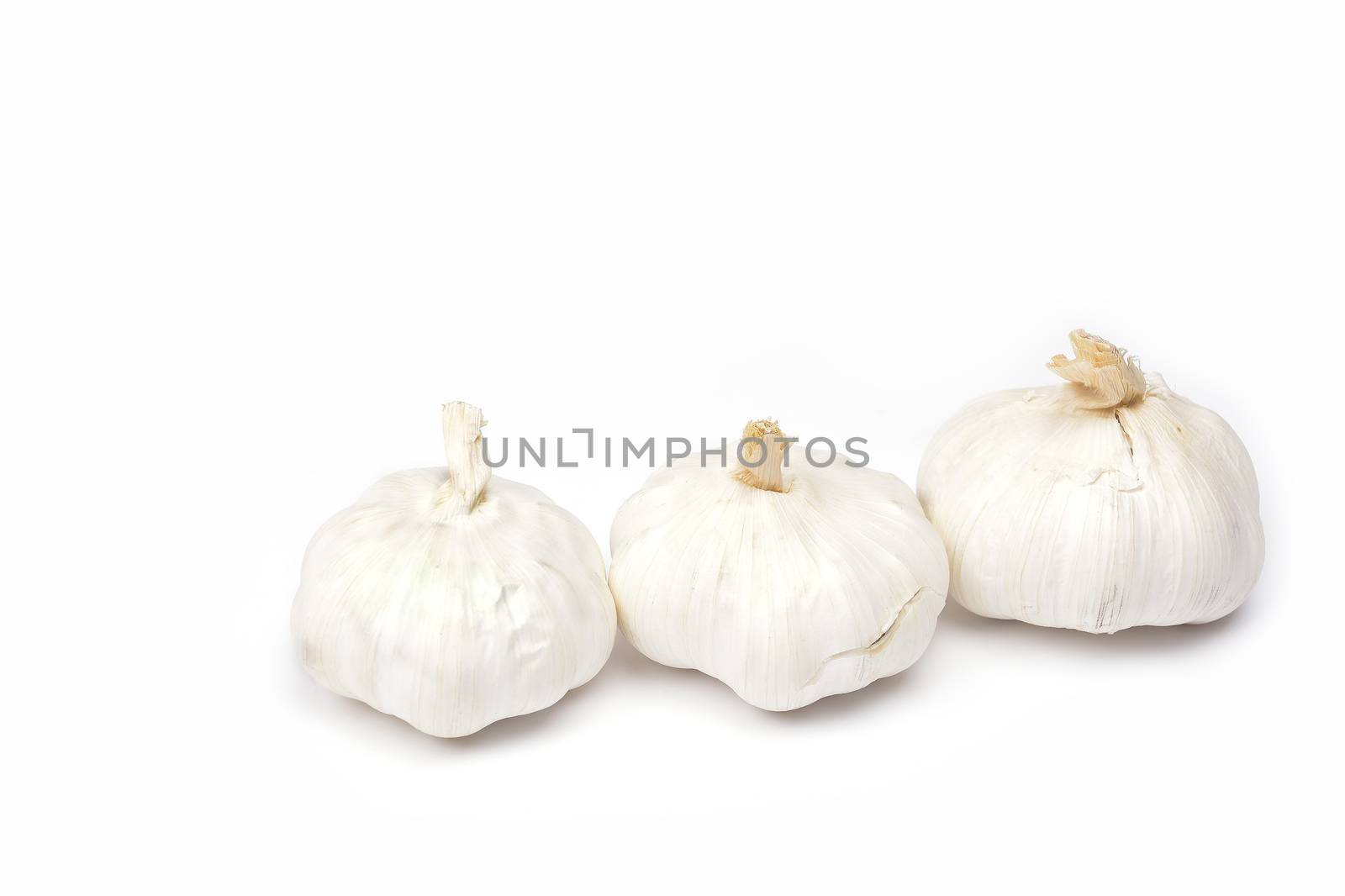 garlic on a white background by constantinhurghea