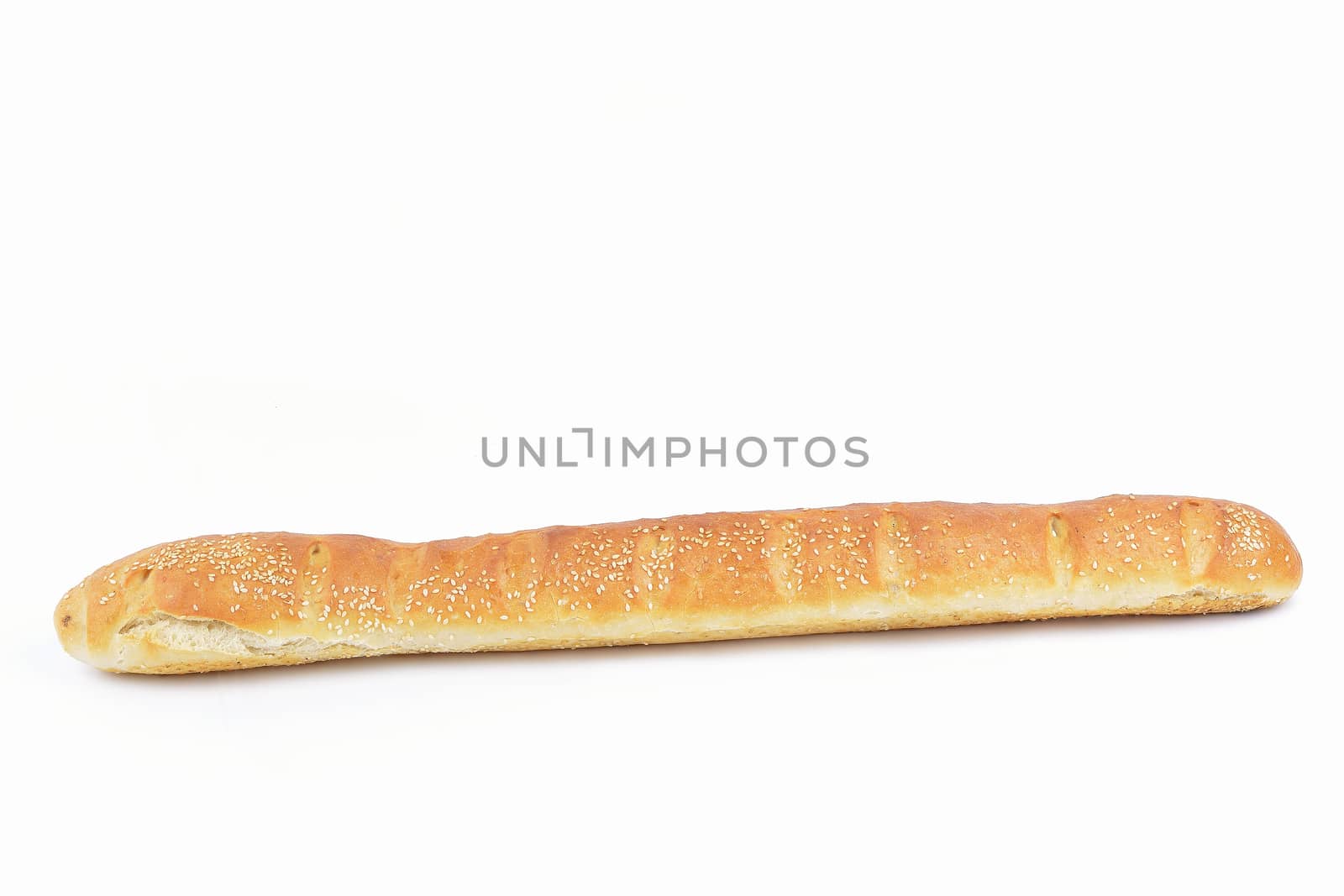 fresh homemade natural bread  on white background by constantinhurghea