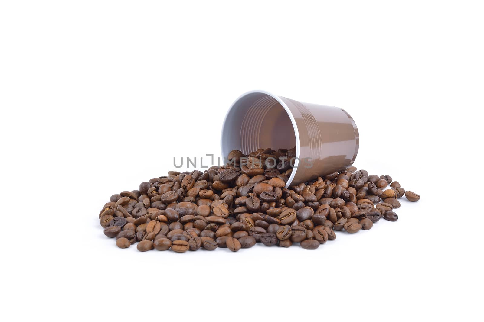 coffee beans stripes isolated in white background