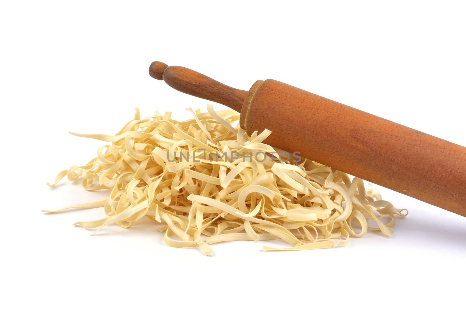 fresh homemade noodles with egg