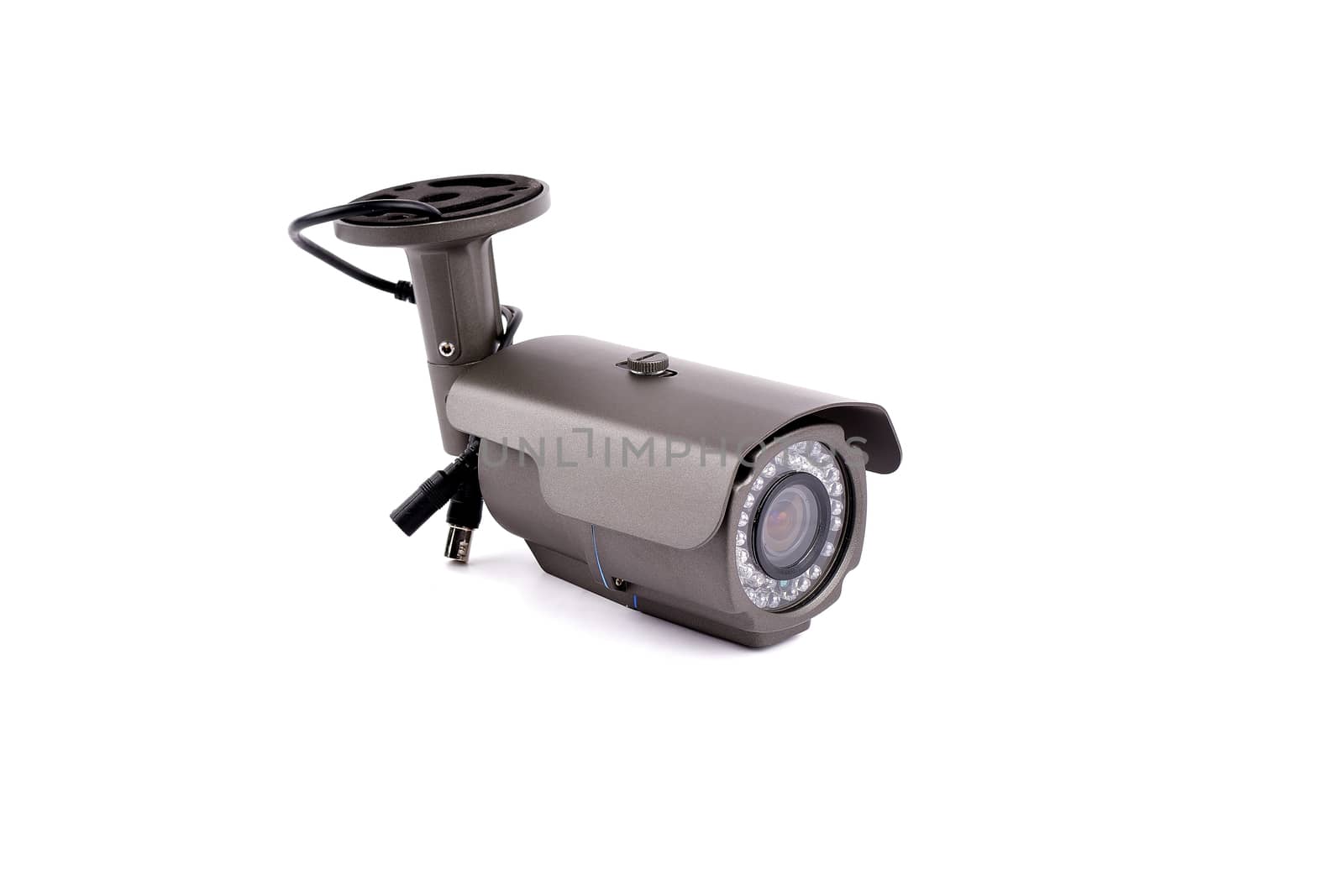 security camera on white background