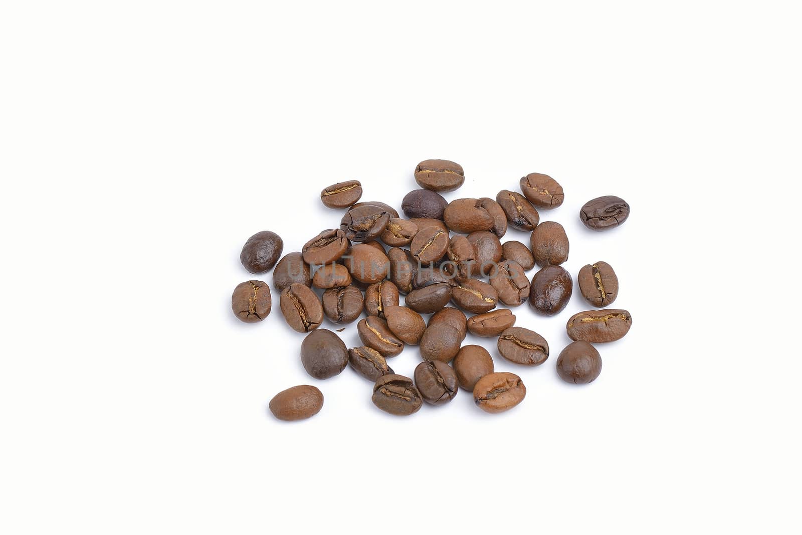 coffee beans stripes isolated in white background