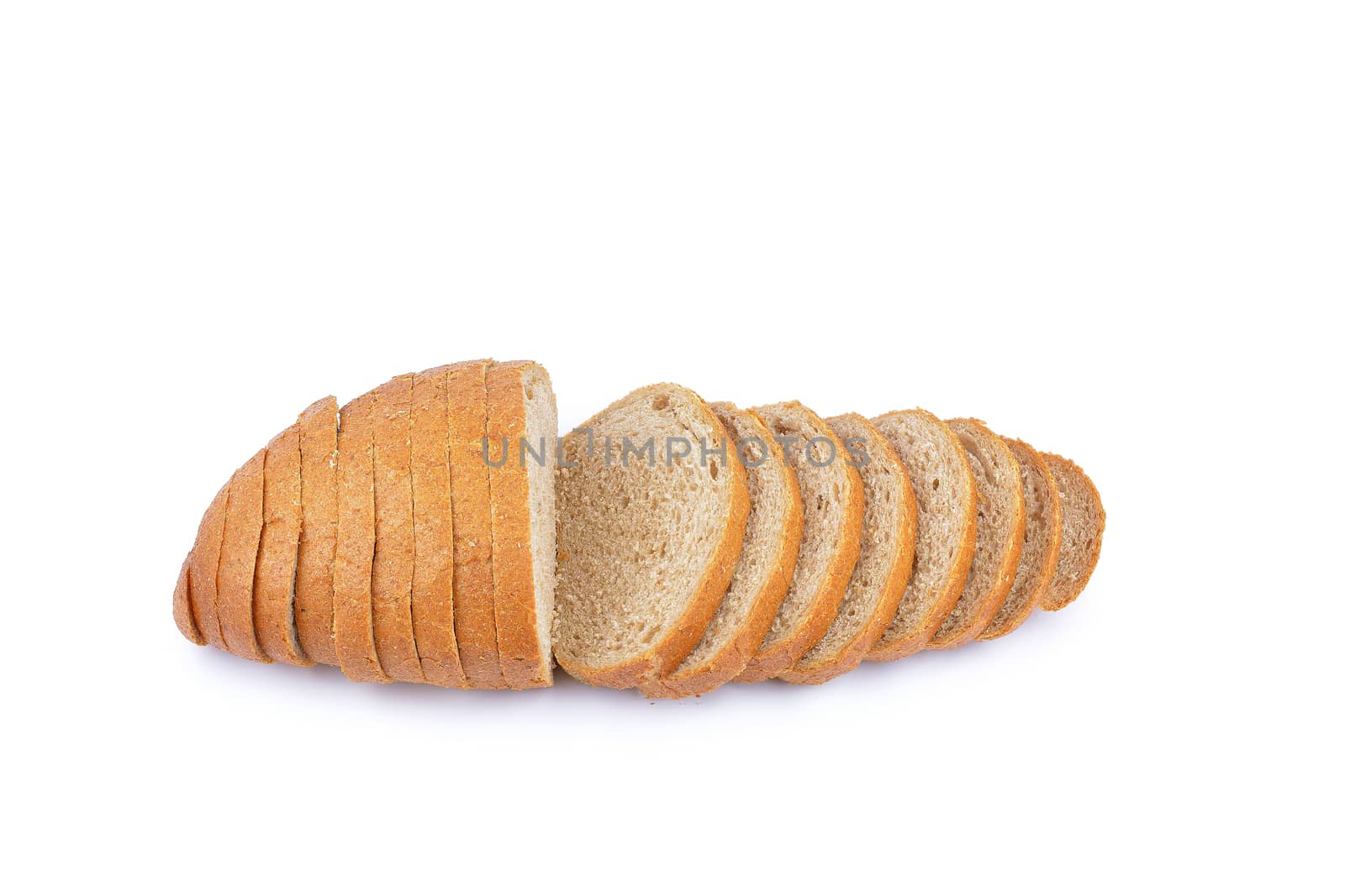 fresh baked from grain bread isolated on white by constantinhurghea