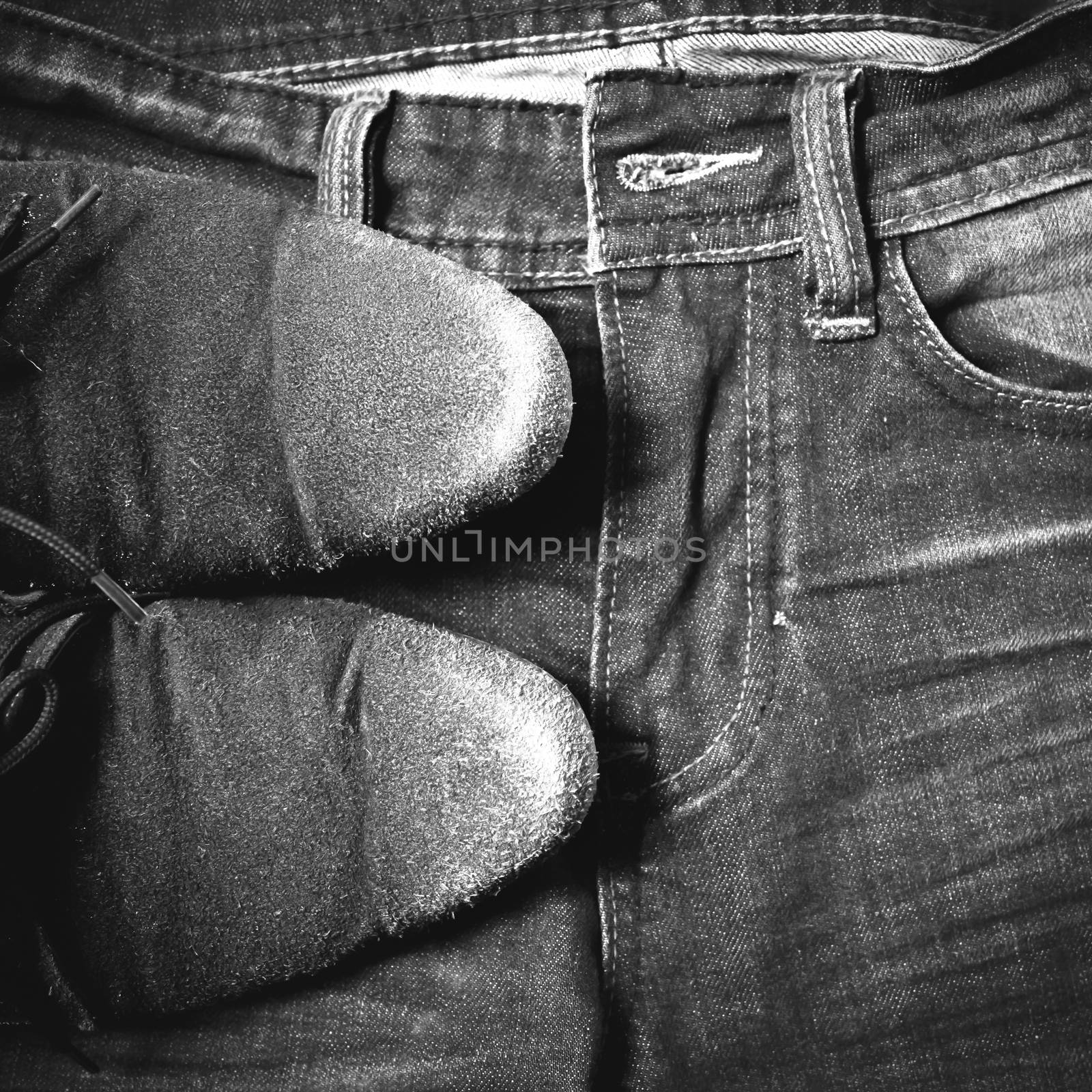 leather shoes on jean pant black and white tone color style by ammza12