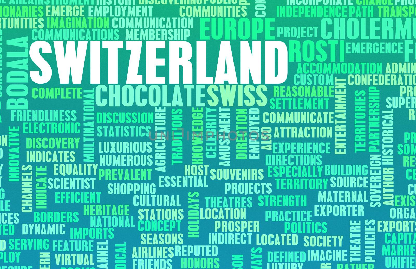 Switzerland as a Country Abstract Art Concept