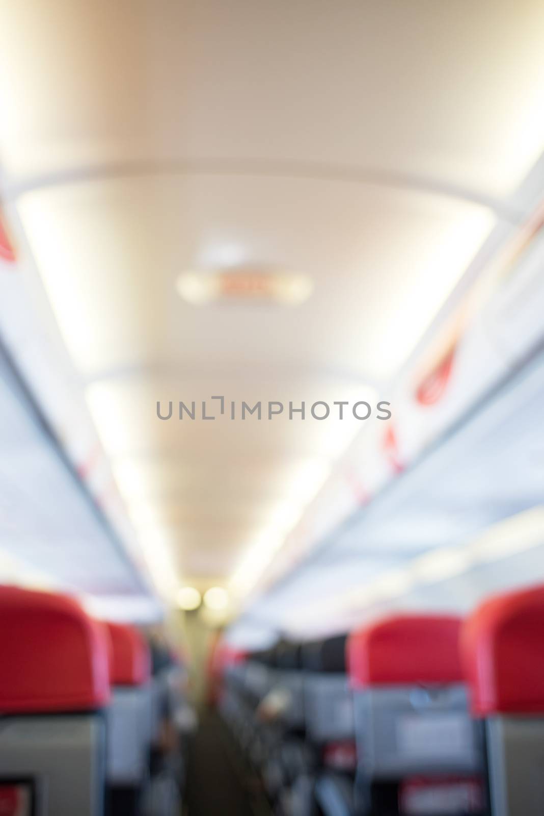 defocus interior of the passenger airplane by Yuri2012