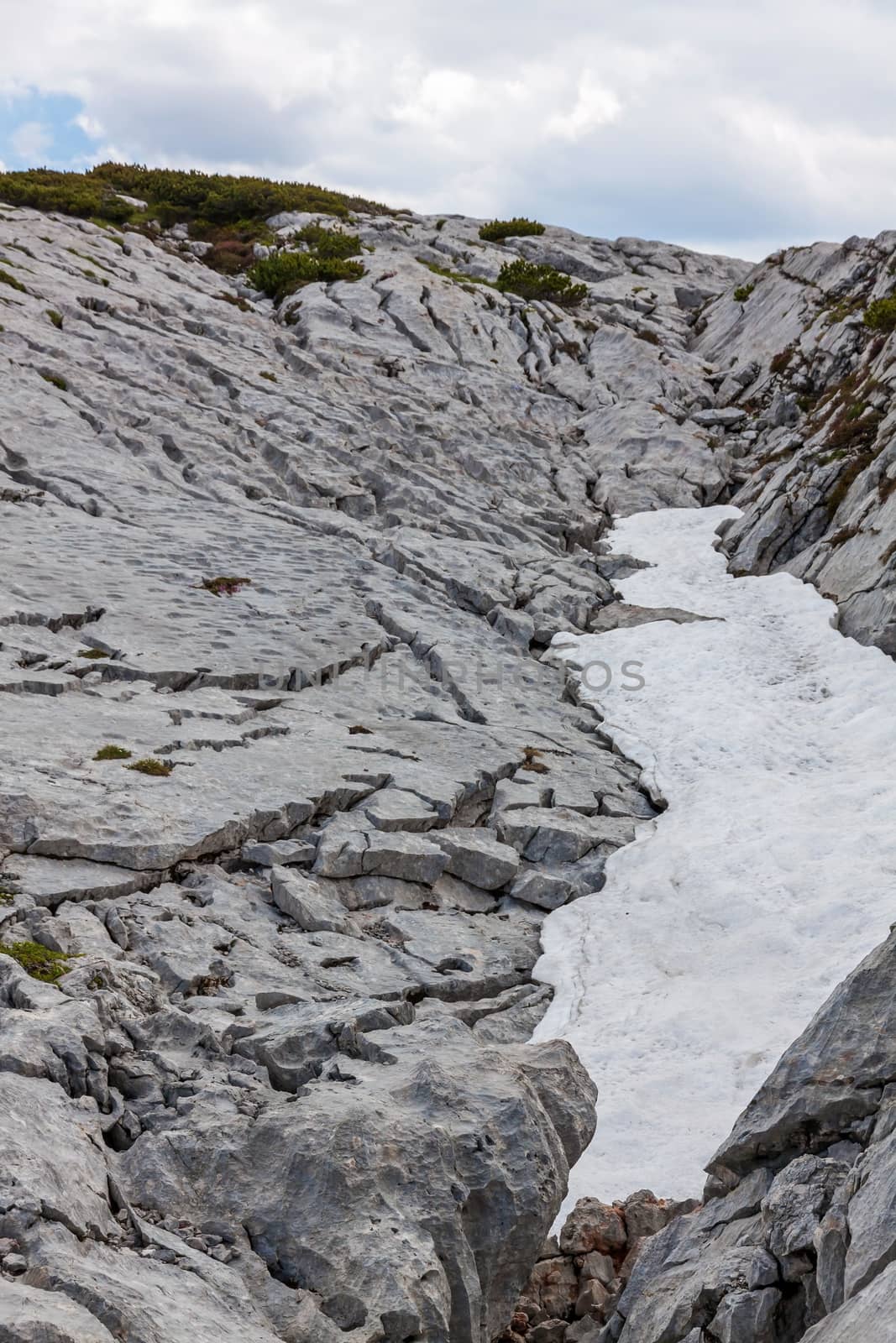 Slip rock at the Dachstein mountains, Austria