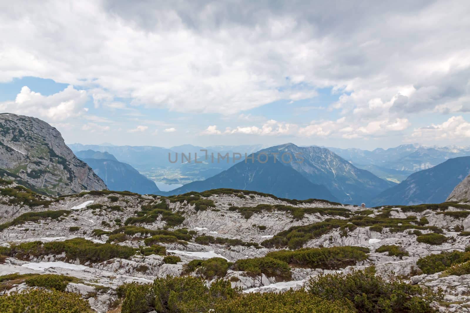 Dachstein mountains, view from the Dachstein Shark monument