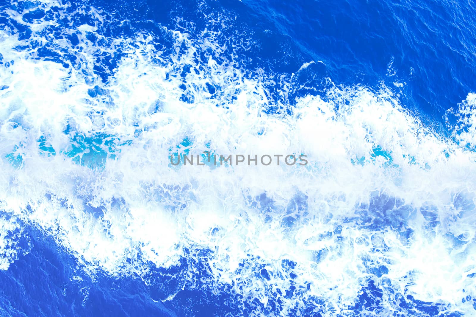 Nature conceptual image. Motion picture of fresh, blue water in the ocean.