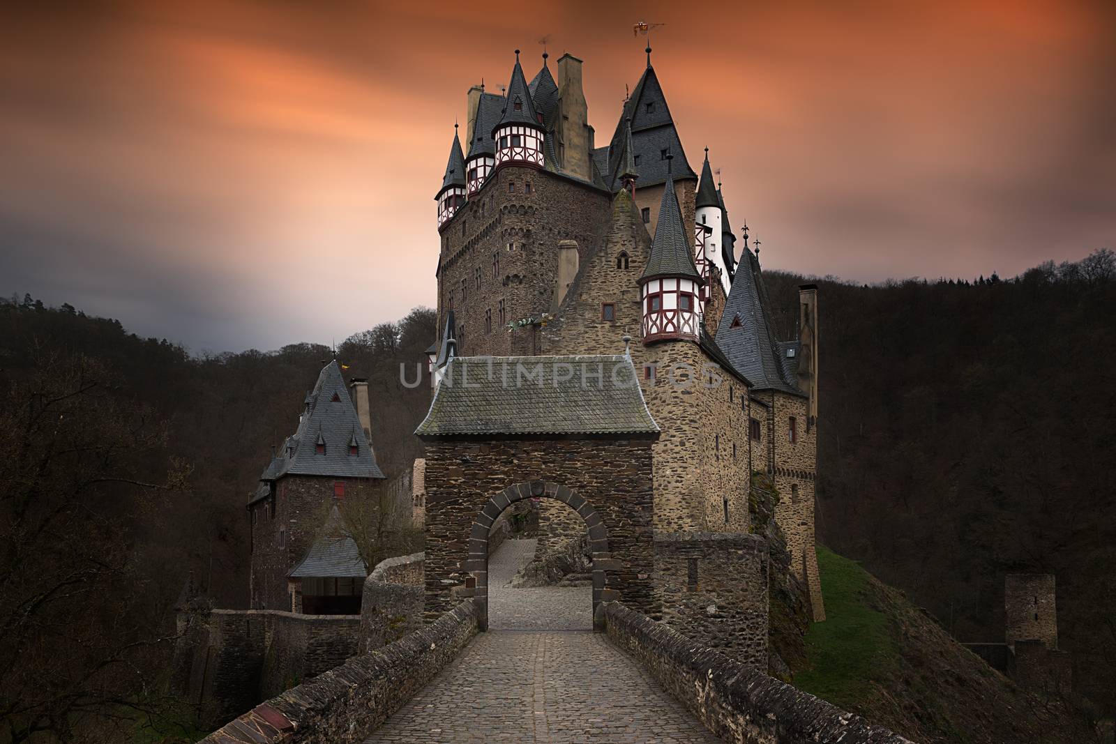 EIFEL, GERMANY - APRIL 11, 2015 - Eltz castle is one of the most visited German medieval castles