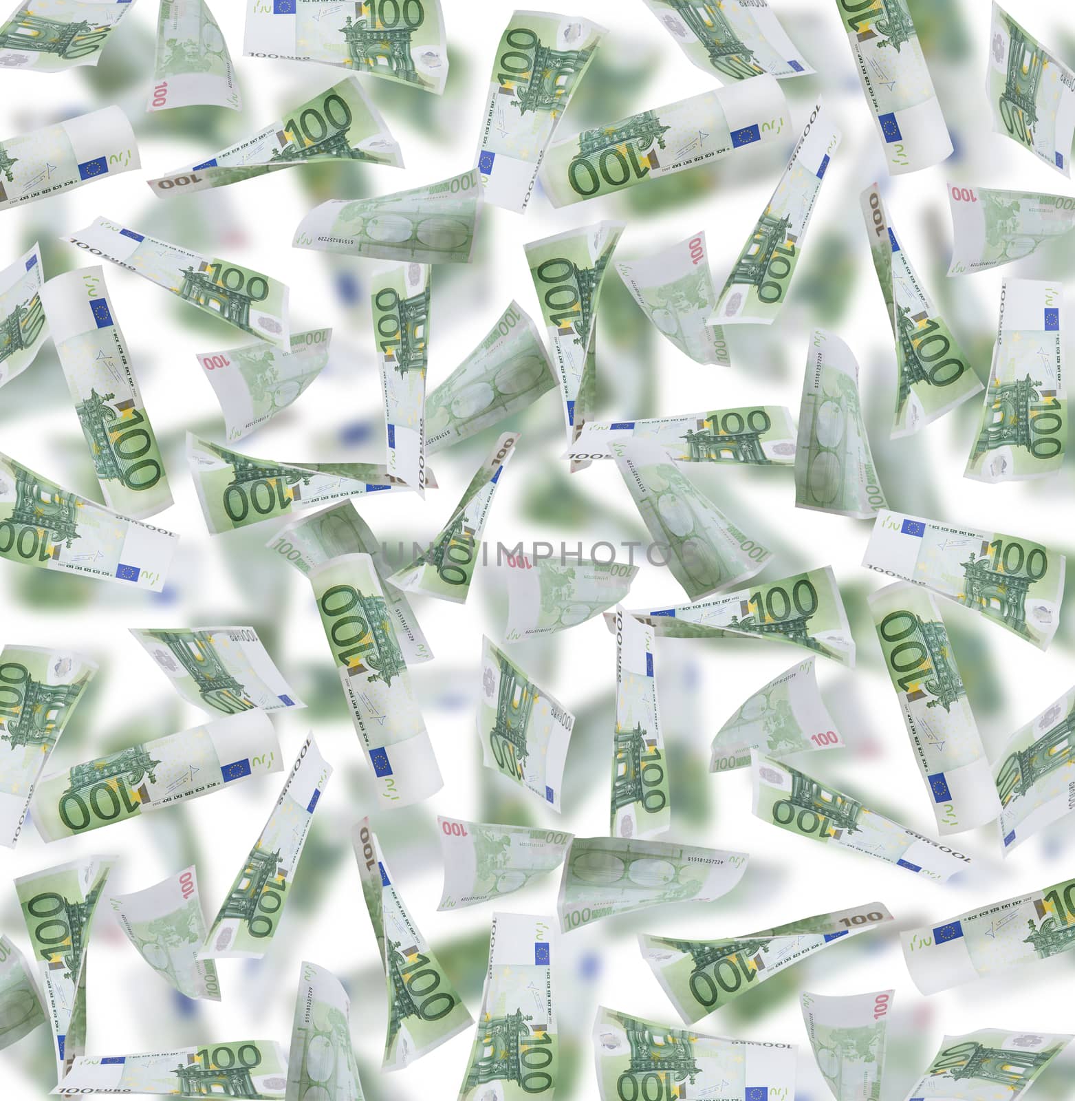 Hundred Euro Notes background by anankkml