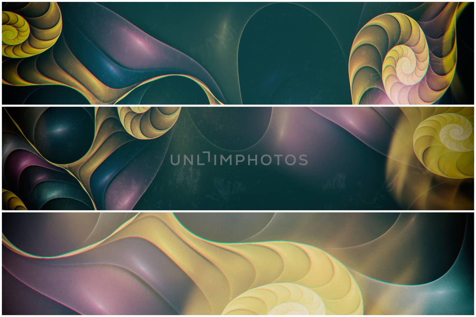 fractal abstract banners. Elements for your design