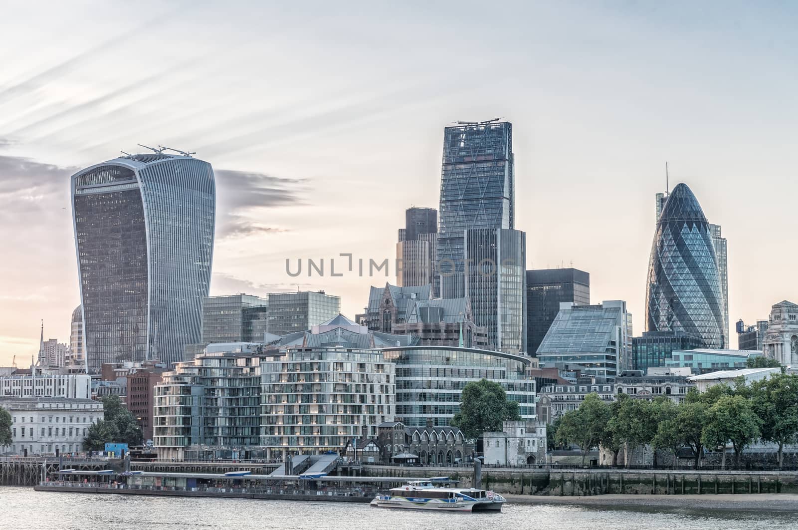 City of London - Skyline at sunset by jovannig