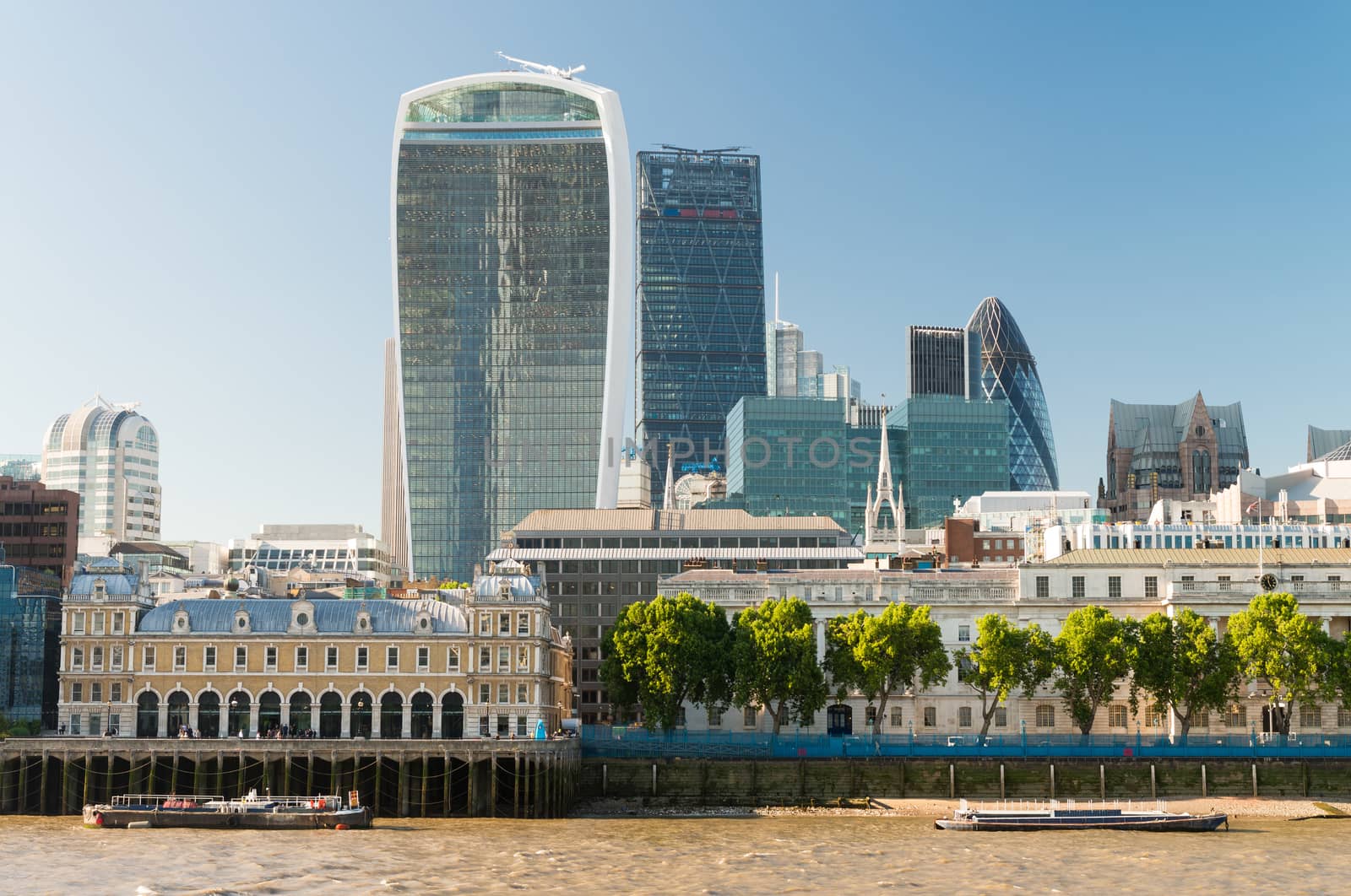 City of London - Skyline on a beautiful summer day.