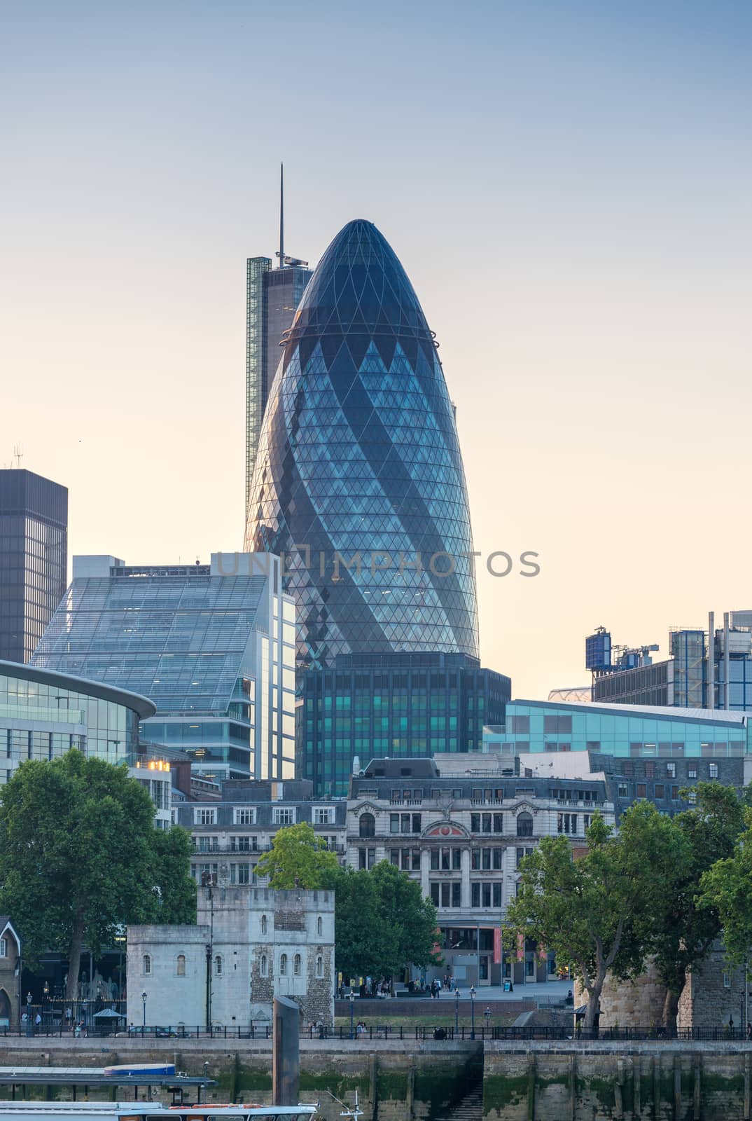 Skyline of London, UK.