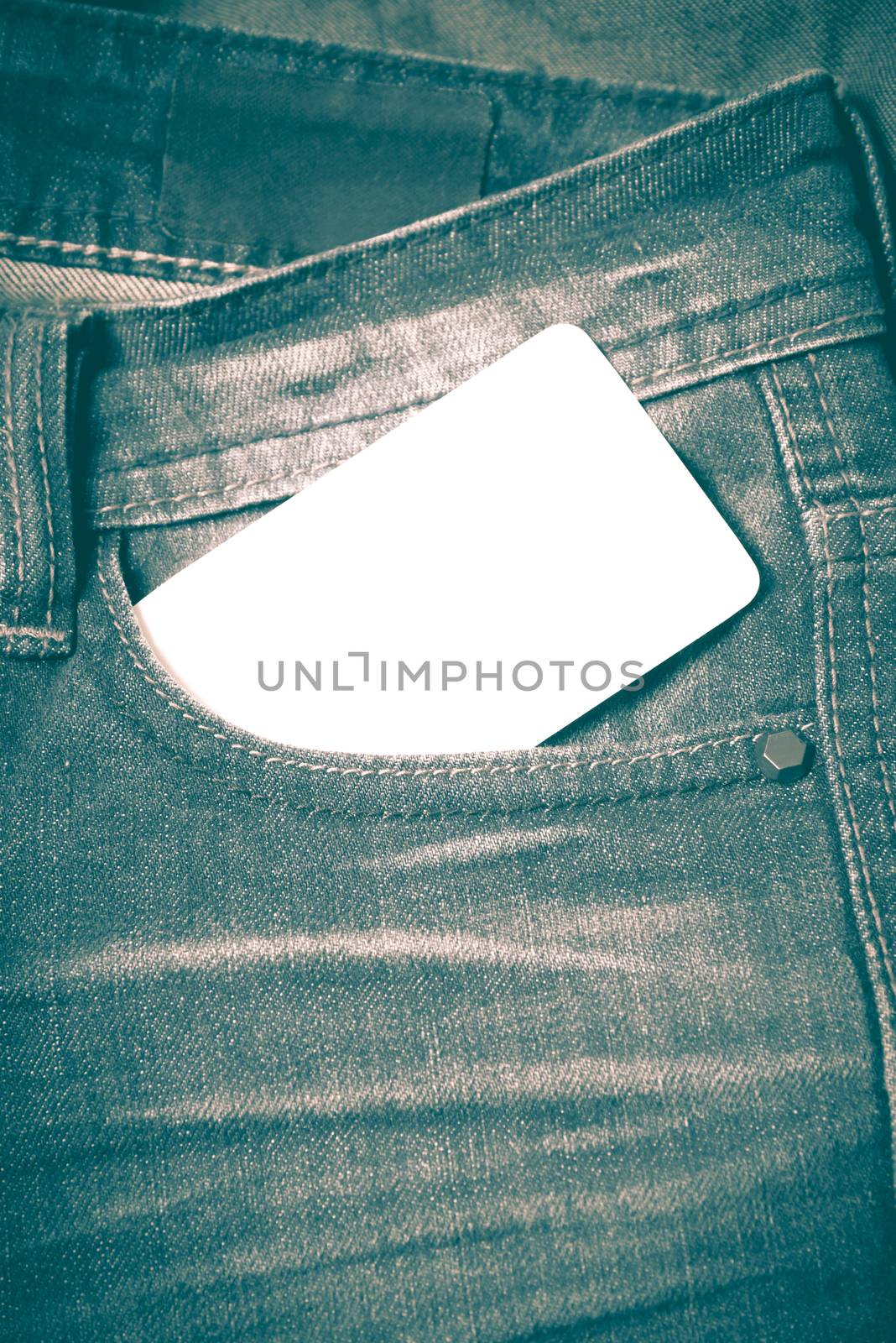 business card in jean pocket retro vintage style by ammza12