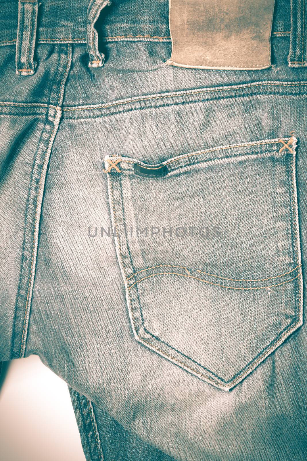 label on jean pants retro vintage style