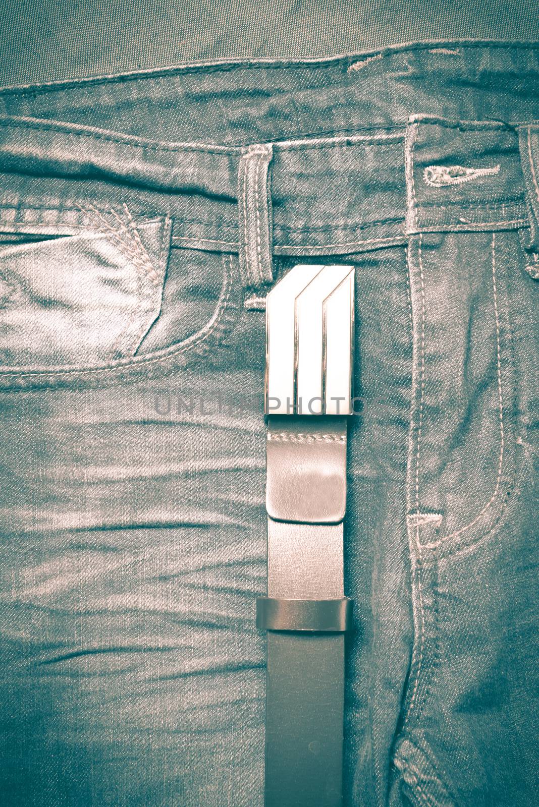 jean and leather belt