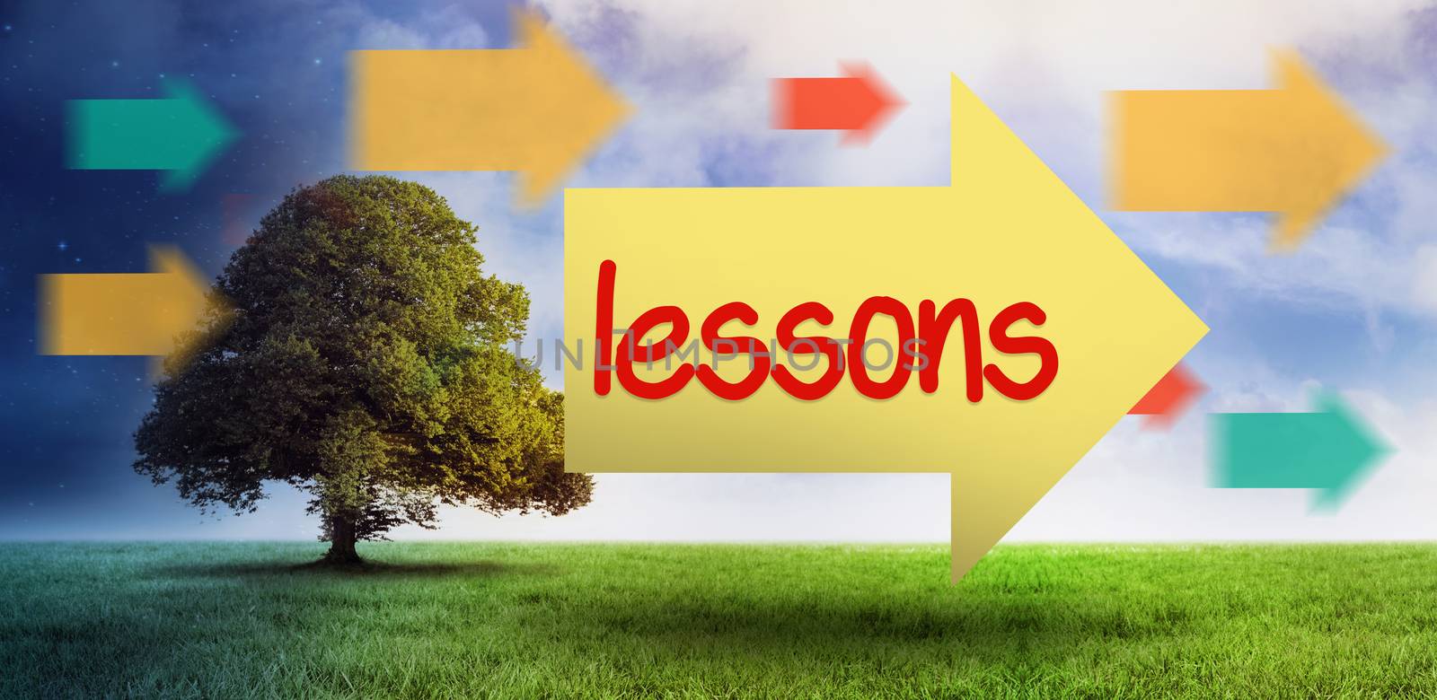 Lessons against field of night and day by Wavebreakmedia