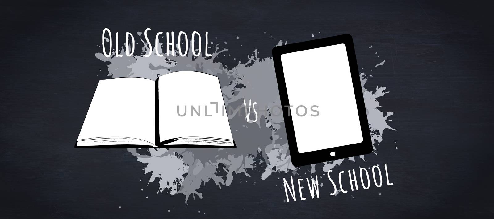 old school vs new school  against blackboard