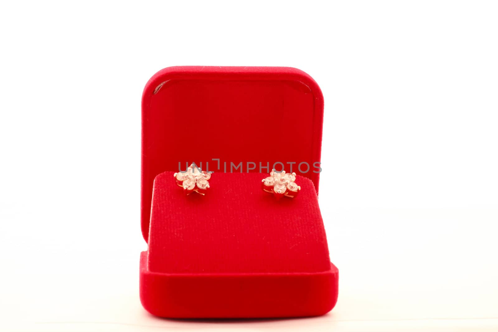 earring in red box