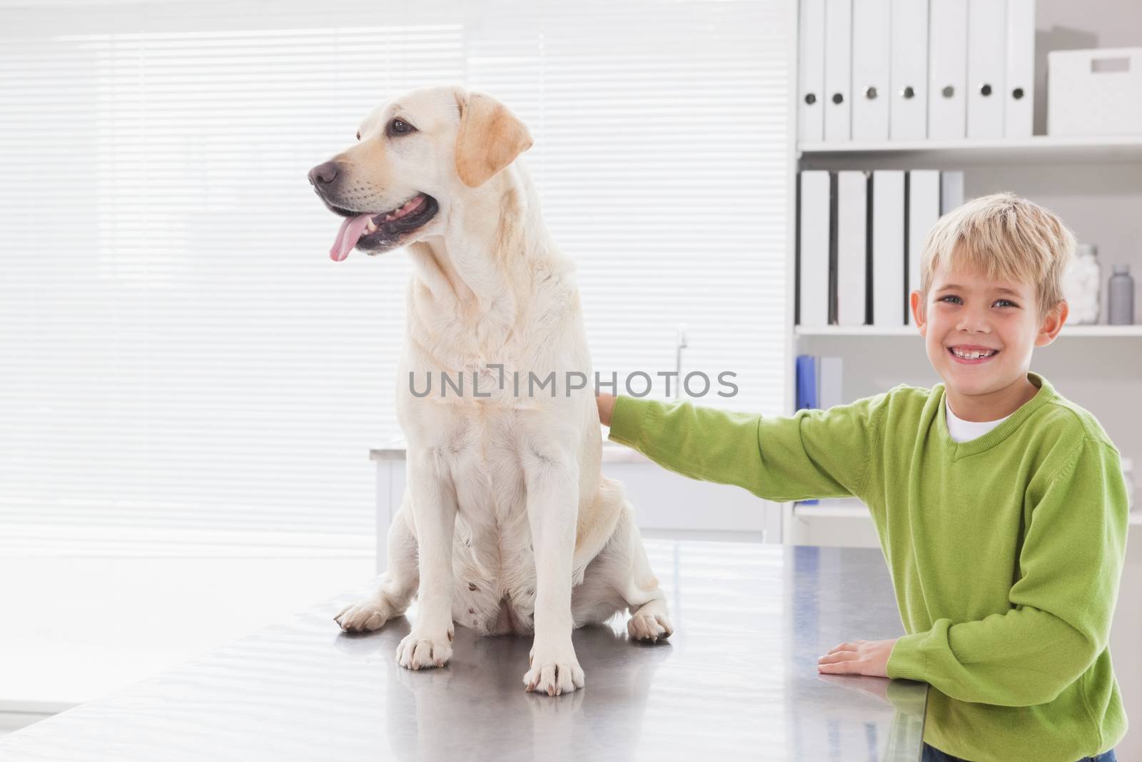 Cute dog with its cheerful owner by Wavebreakmedia