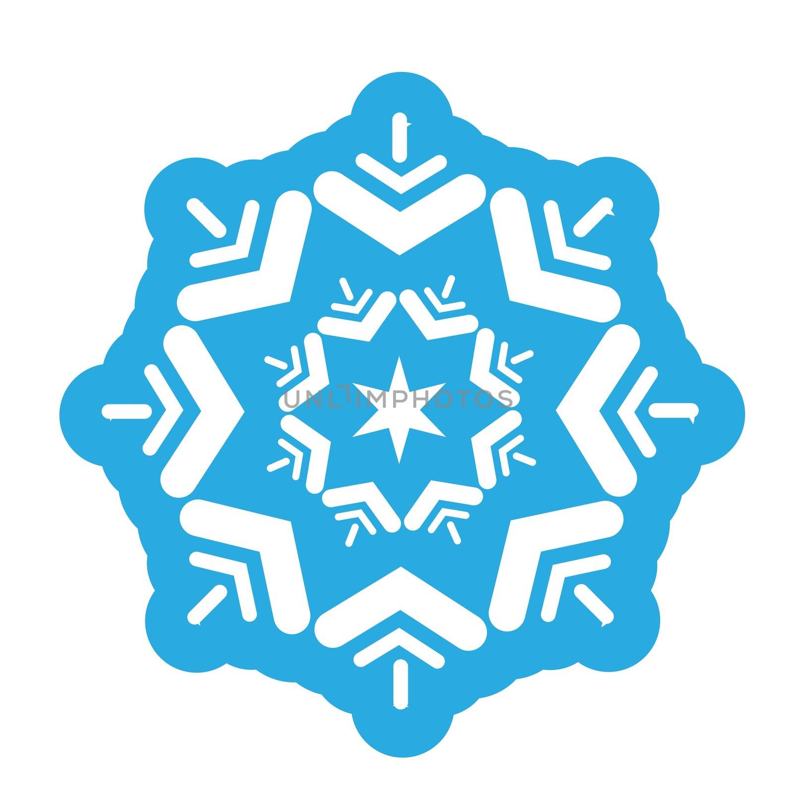 Delicate digital blue snowflake design by Wavebreakmedia