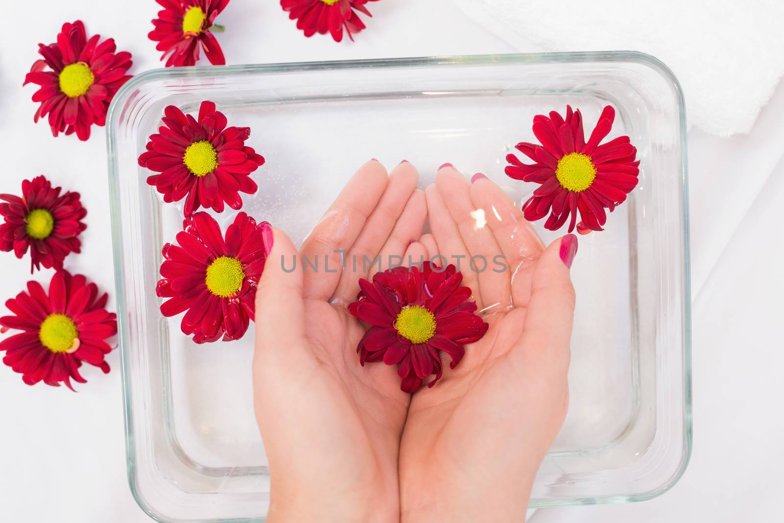 Womans hands after a manicure and polish by Wavebreakmedia