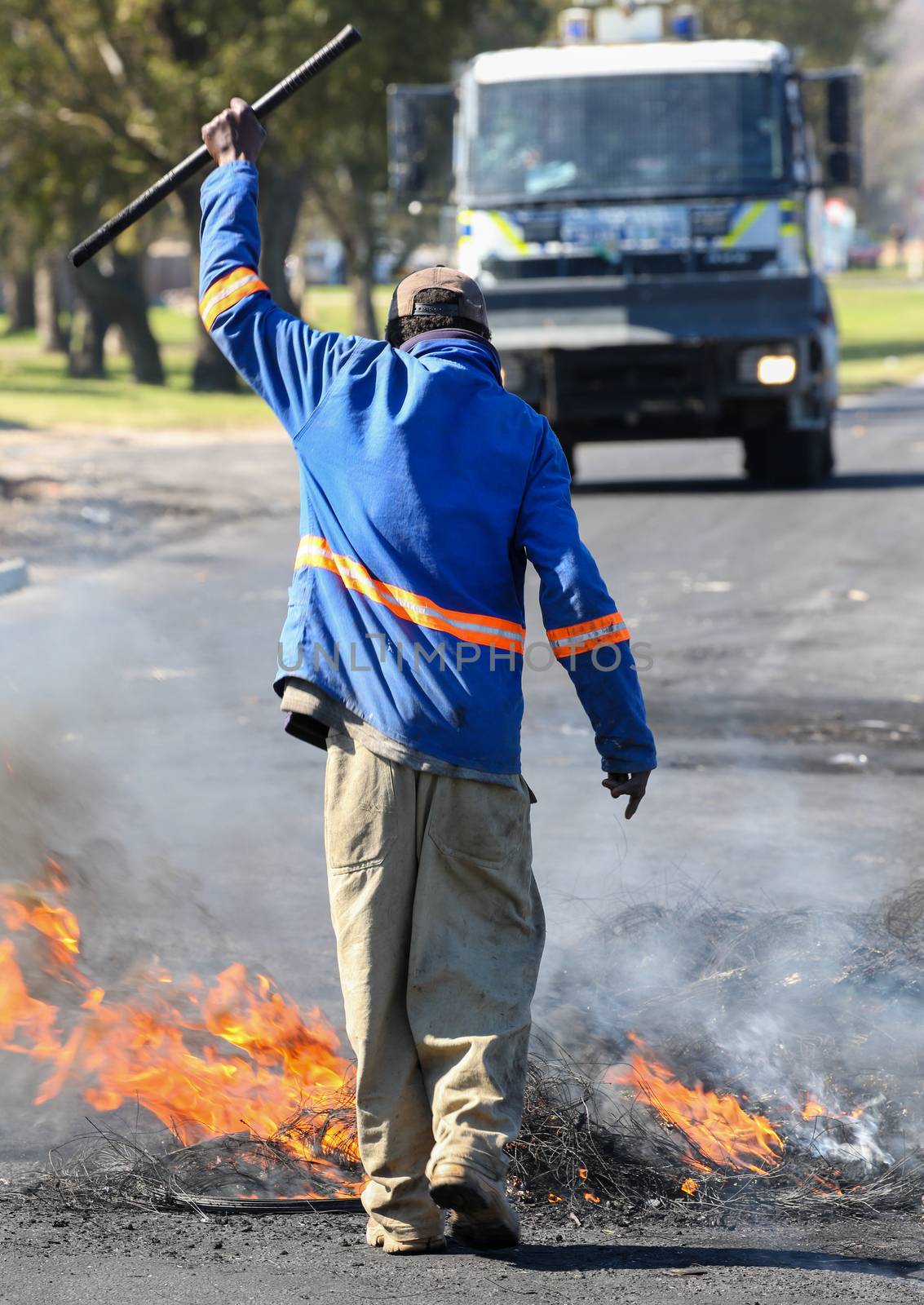 Protest Action with Burning Tyres by fouroaks