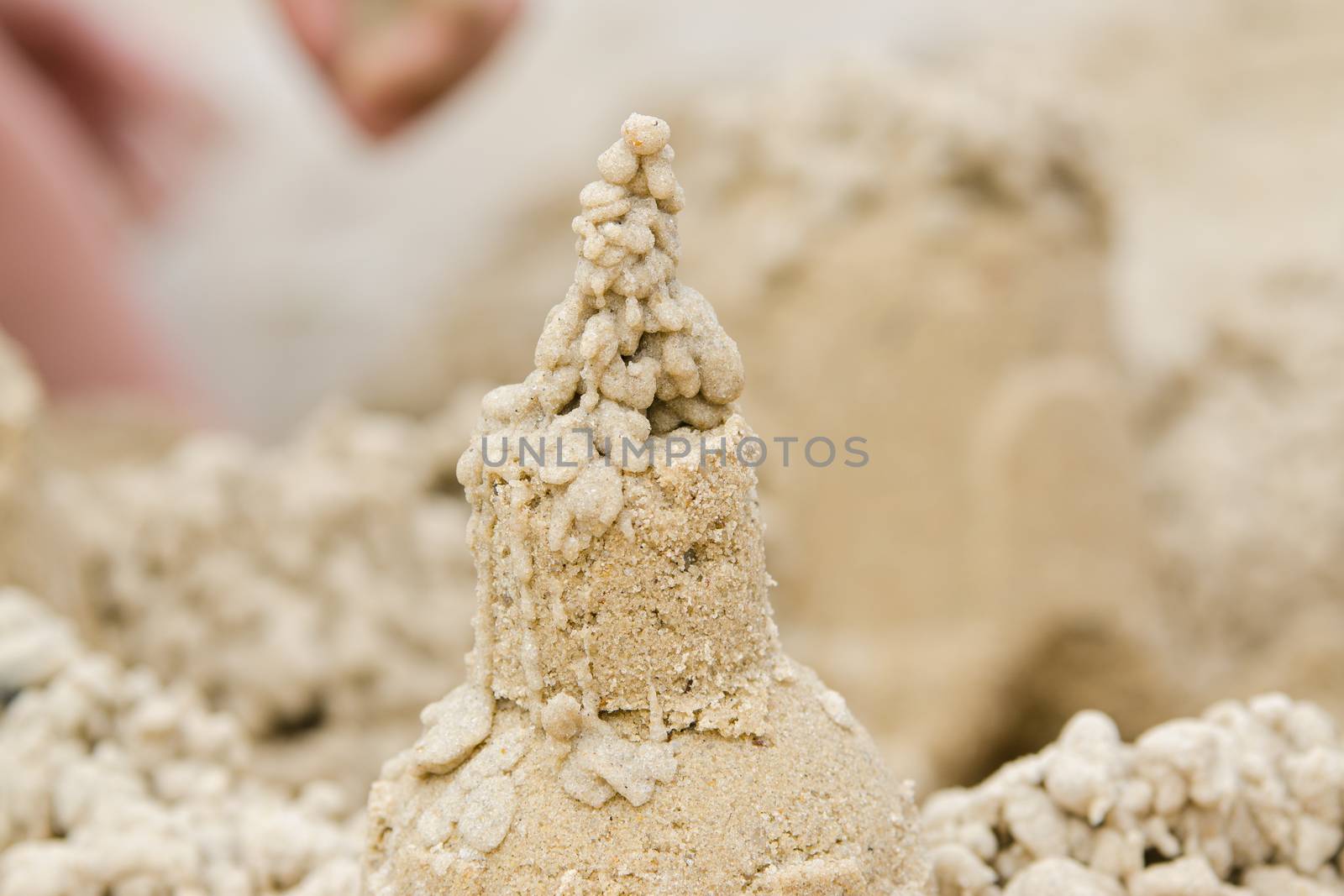 Built a sand castle on the river bank