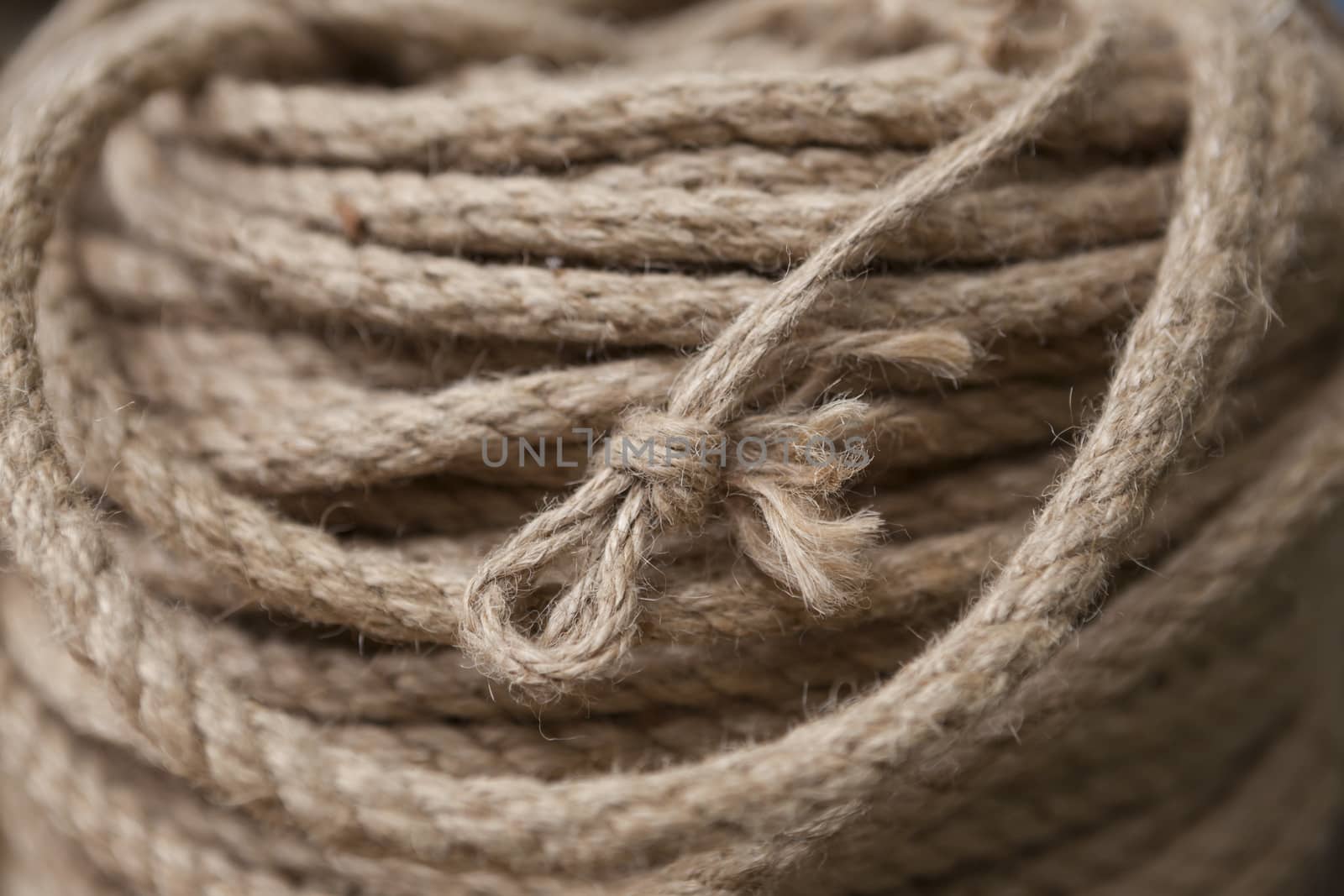 Roll of ship ropes as background texture