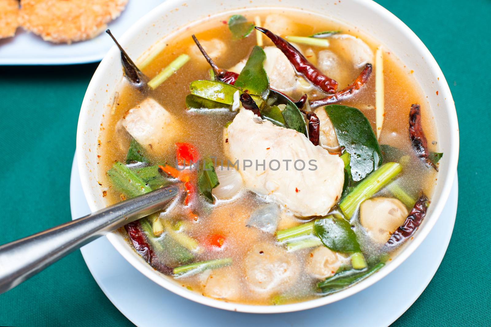 tom yum soup ,Thai style Spicy soup with fish by Yuri2012