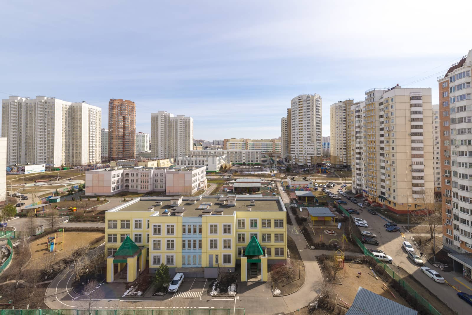 modern high-rise buildings in a modern residential area of Moscow by rogkoff