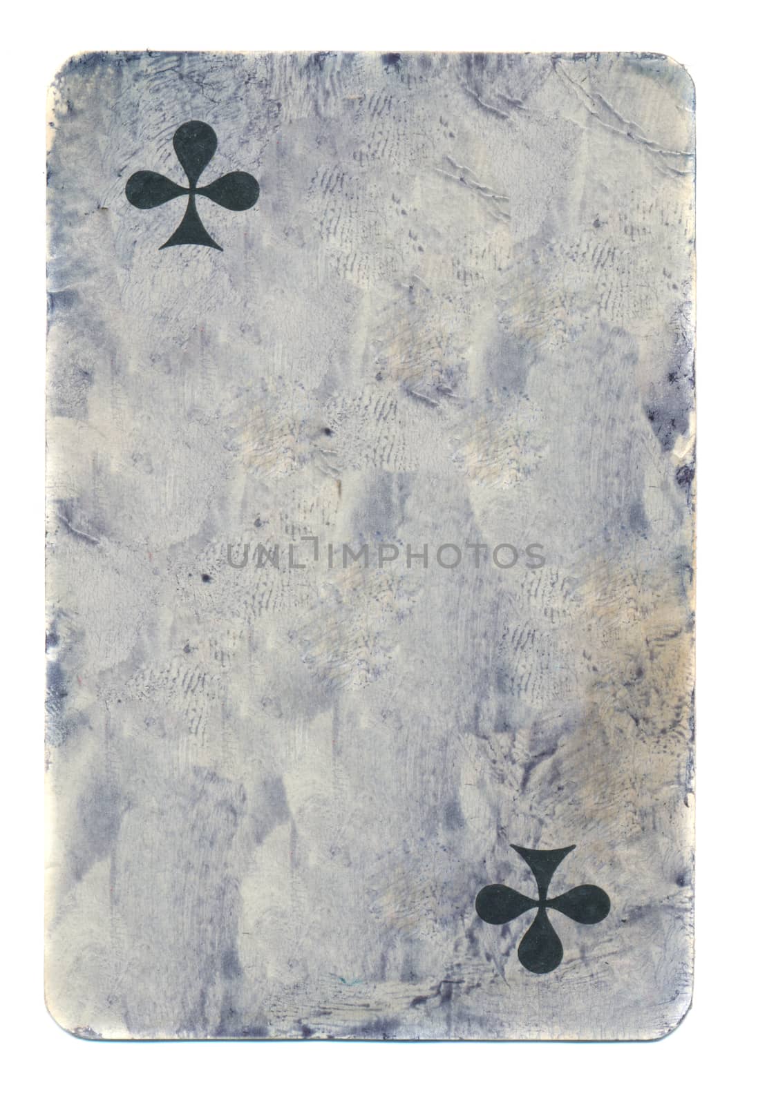 old dirty playing card paper background with cross signs isolated on white