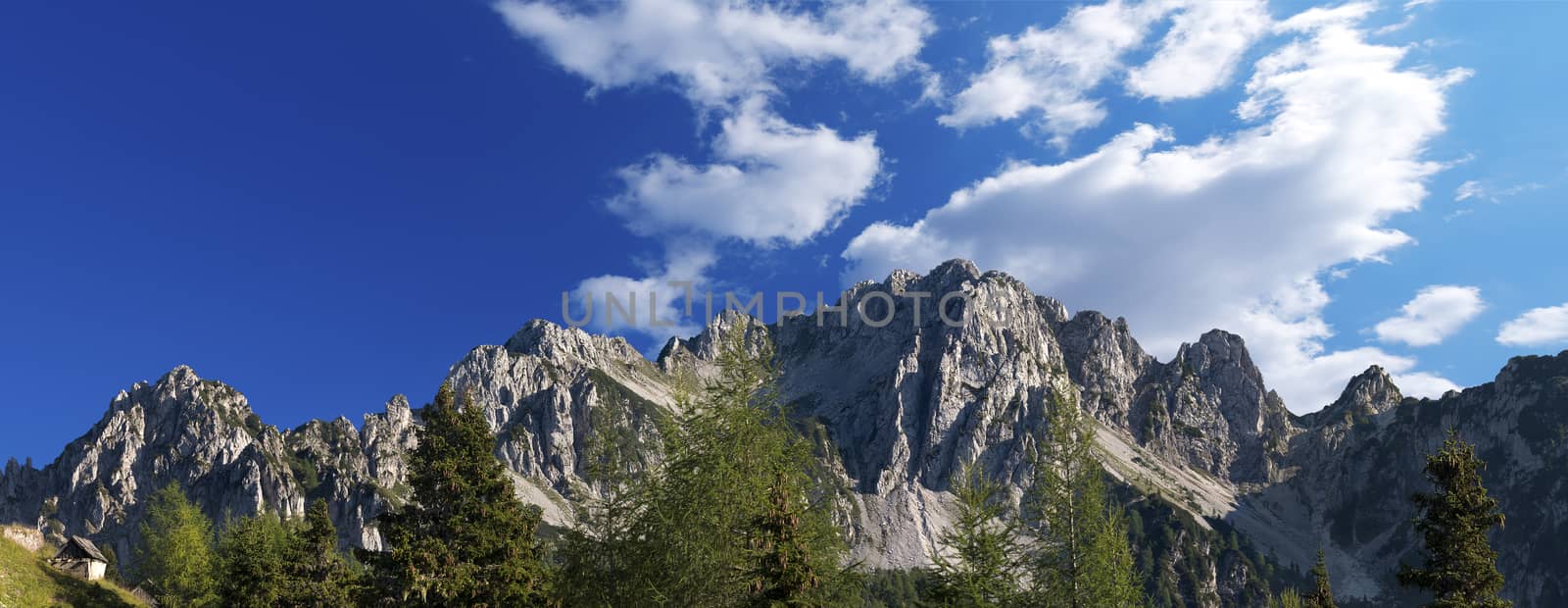 Cima del Cacciatore (Peak of the Hunter) in Julian Italian Alps. Tarvisio, Friuli Venezia Giulia, Italy